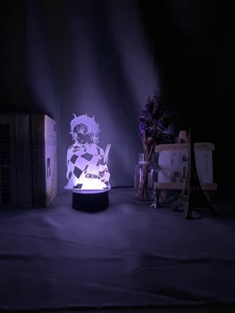 Kimetsu No Yaiba Tanjiro Kamado Joonis 3d Öö Lamp Lapse Magamistuba Decor Nightlight Lapsed Led Night Light Demon Slayer Kingitus