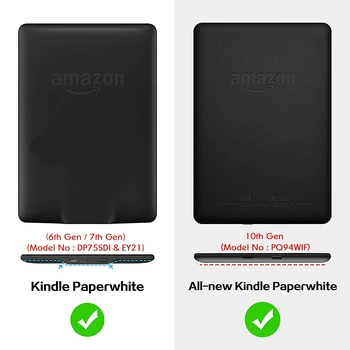 Kindle Paperwhite Juhul (sobib Kõigile Paperwhite 1 2 3 4 eReader) - Premium PU Nahast Kate, millel on Kaks Kätt, Rihmad/ja Auto Sleep/Wake 16024