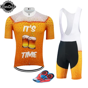 Klassikaline MEESTE jalgrattasõidu jersey set kollane ÕLU pro cycling riided 9D geel hingav pad MTB Ratas Jalgrattasõit Jersey kohandatud KUUM