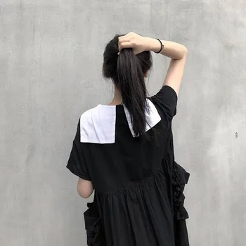 Klassikaline Vintage Tume Must Gooti Kawawii Lolita Kleit Naistele Suur Suurus Victoria Kostüüm Jaapani Kleidid Kaua Armas Harajuku 139788