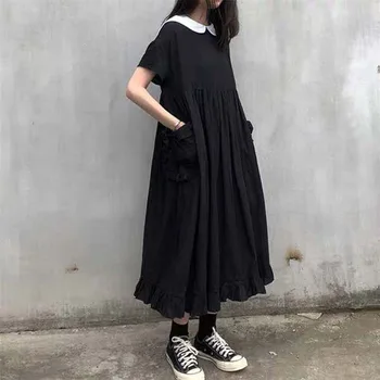 Klassikaline Vintage Tume Must Gooti Kawawii Lolita Kleit Naistele Suur Suurus Victoria Kostüüm Jaapani Kleidid Kaua Armas Harajuku