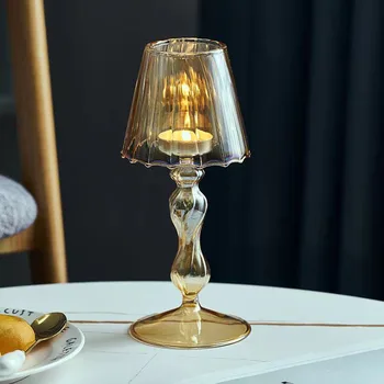 Kodu Kaunistamiseks Ornament Põhjamaade Nostalgiline Klaas Küünal Omanik Elutuba Ekraan Sisustus Mini Table Lamp Modle Küünlajalg