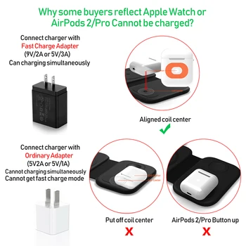 Kokkuklapitavad 3in1 Magnet Juhtmeta Laadijaid Pad Qi Smart Kiire Laadimine Jaama Magsafe iPhone 12 pro Max peakomplekt iwatch laadija