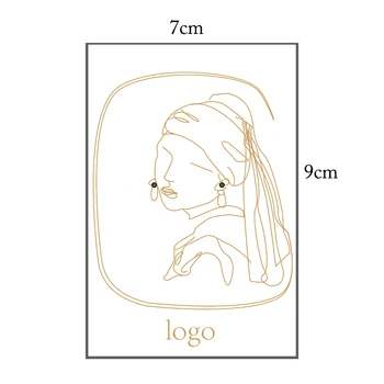 Komplekt Kõrvarõngas Kaardi Omanik Ekraan Mood Näota Naiste Portree, Kohandatud Kõrvarõngas Kaardi Hoidik, Ekraani Punch Jewelr Pakett