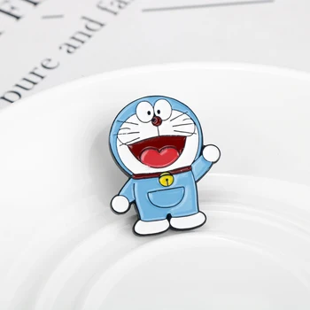 Koomiks Anime Doraemon Emailiga Sõrmed Nobita Nobi Metallist Emailiga Prossid ja Rinnamikrofon Nööpnõelad Pin-Seljakott Pääsme Krae Ehted Kingitus 52864