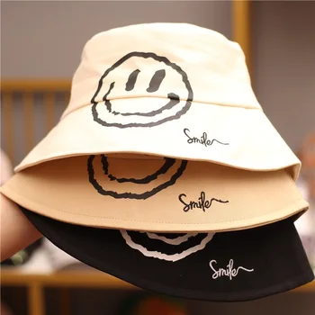 Kopp Müts Naiste Suvine Must Naeratus Prindi Tikandid Reisi Väljas Fashion Rannas Päikese Kaitse Kalamees Meeste Panama Mütsid