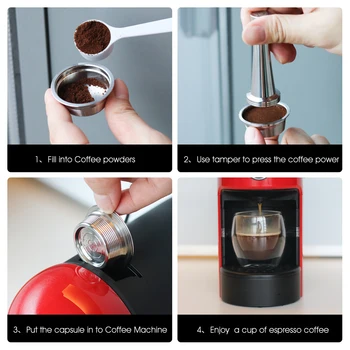 Korduvkasutatavad Kohvi Kapsel Cup Lavazza Mio Roostevabast Terasest Korduvtäidetavaid Kohvi Kapsel