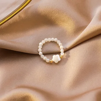 Korea 2020. Aasta Uus Elegantne Opaal Shell Kivi Süda Star Rõngad, Naised, Tüdrukud Fashion Sõrme Sõrmus Hulgimüük