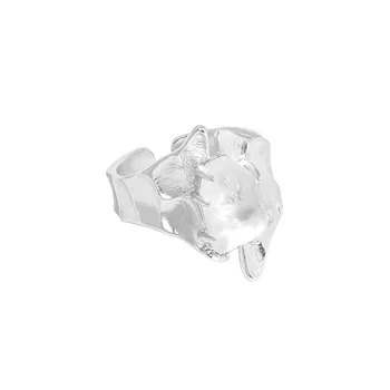 Korea INS niši disain temperament Joker mikro-mosaiigid, kristall wide ajatatud S925 sterling silver ring
