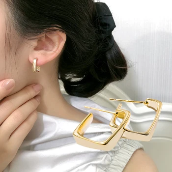 Korea Kulla Värvi Väike Hoop Kõrvarõngad Naistele Geomeetriline Kpop Kõrva Rõngad Armas Tüdruk Avaldus Kõrvarõngad Ehted 2020 Kingitus