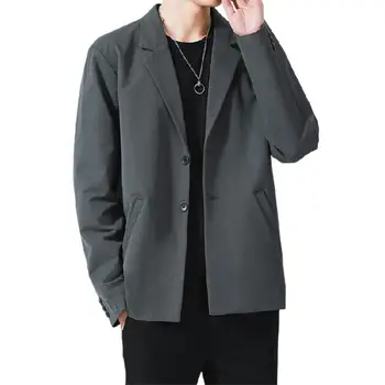 Korea Stiilis Bleiser Meeste Mood (Solid Color Business Casual Sobiks Jope Meestele Streetwear Wild Lahtine Kleit Jakid Mens M-3XL