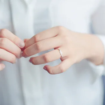 Korea Stiilis Daisy Lill Elegantne Avamine Rõngad Naiste Reguleeritav Pulmapidu Kaasamine Sõrmustes Avaldus Ehted Kingitus