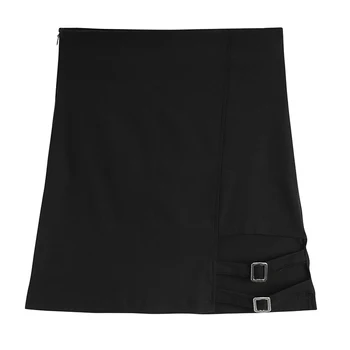 Korea Stiilis Naiste Suvel Harajuku Seksikas Ebaregulaarne Kõrge Vöökoht Sidemega Seelik Naiste Must Gooti Mini Bodycon Lühike Seelik Clubwear