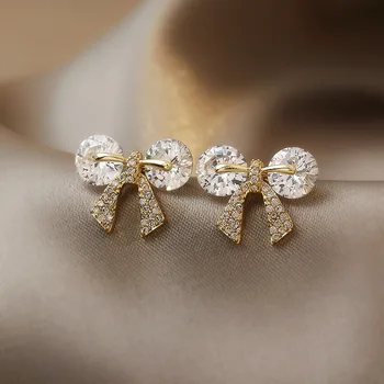 Korea Uus Mood Kulla Värvi Kristall Kõrvarõngad Naistele Elegantne Armas Pearl Kõrvarõngad Ehted Hulgimüük