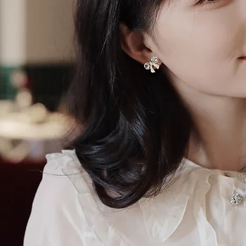 Korea Uus Mood Kulla Värvi Kristall Kõrvarõngad Naistele Elegantne Armas Pearl Kõrvarõngad Ehted Hulgimüük