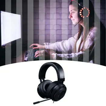 Kraken Pro V2 Traadiga Pea külge kinnitatav Gaming Headset 3.5 mm Juhtmega Kerge Gaming Headset Sülearvuti PS4 Mängija Mikrofon 83286
