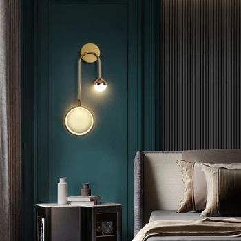 Kuld Ringil Seina Lamp Vask LED Öölambid Kerge Põhjamaade Paigaldatud Magamistuba, elutuba Siseruumides Vahekäiguga Dekoratiivsed wandlamp