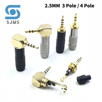 Kullatud Stereo Clip 2,5 mm 3 Poolust 4 Poolust Remont Kõrvaklappide Pistik Kaabli Audio Jack Plug Connector Jootmiseks