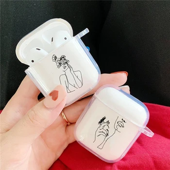 Kunsti Kokkuvõte Read Kõrvaklapid Kate Apple Airpods Pro 3 Juhul Traadita Bluetooth-õhu herneid 1/2 Selge näide Vahendite Kotid