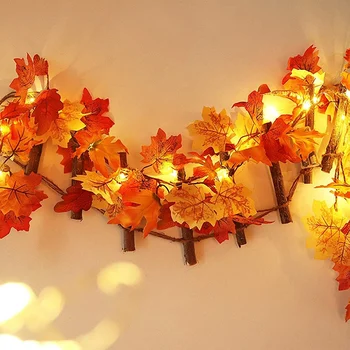 Kunstlik Maple Leaf Vanikud Kerge, Tehisvahad ja Langevad Lehed Vanik Sügisel Decor Thanksgiving, Jõulud