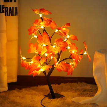 Kunstlik Sügisel Vaher Puu LED Night Light USB Tabel Lamp Jõulud Holiday Home Decoration 144190