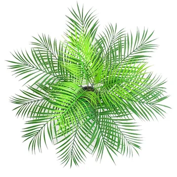 Kunstlik Tropical Palm Leaf Bush Tehase Roheline Palm Taime-15 Lahkub Troopiline Rohelus Aktsent Õie Paigutus 138633