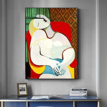 Kuulsa Maali Minimalistlik Pablo Picasso-Unistus Abstraktne Lõuend Seina Maali Kunst elutuba Home Decor (raamita)