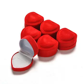 Kuum! Punase Südame Kujuga Kandekastid Mini Armas Punane Ring Box Rõngad Hot Müük Display Box Ehted Pakendid