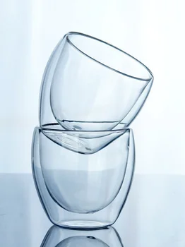 Kuumakindel Kahekordse Seina Klaasist Tassi Tee Kohv Õlu Tassi Selge Klaasid Läbipaistvad Kruus Drinkware 18600