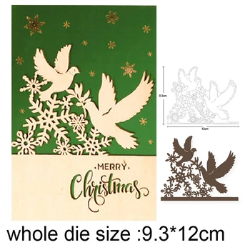 Käsitöö metalli lõikamine sureb, surevad lõigatud Jõulud Lumehelves Linnud paber Scrapbooking kaardid käsitöö nuga hallituse tera punch šabloonid sureb