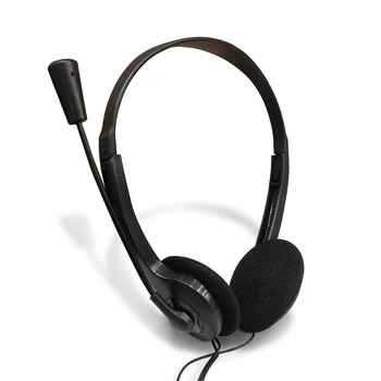 Kõnekeskuse Office Klienditeenindus Stereo Müra Vähendamise 1tk Must WiredHeadphones Mikrofoniga Reguleeritavad Kõrvaklapid 27604