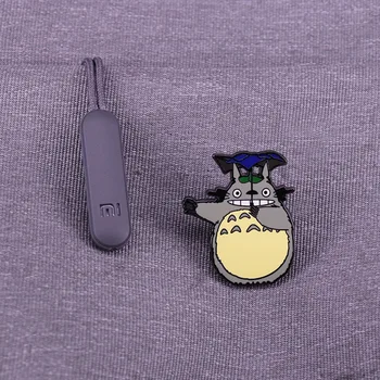 Kõrge Kvaliteediga Materjal Vask Totoro Sõle ja Spirited Away Emailiga Sõrmed Ehted Kingitused Filmi Romaan Müts Rinnamikrofon Märgid