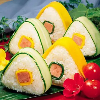 Köök Vidinaid 2 Tk Sushi Onigiri Hallituse Läbipaistev Bento Kaunistus Rice Ball Maker Plastikust Kolmnurga Kujul Toidus 178635