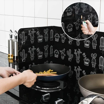 Köök Õli Tõend Plaat Alumiinium Foolium Pliidi Plaat Vältida Õli Splash Toiduvalmistamis Kuumuskindlusega Köök Guard Vahendid