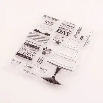 Küünal Silikoon Selge Pitser Stamp DIY Scrapbooking Reljeef fotoalbumi Decor M17D