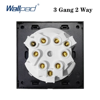 L6 Ehtne Puit 3 Gang 2 Viis 1 Viis eurole Ülemineku Valguses Lülitit vajutada Nupule Sinise LED Indikaator Wallpad