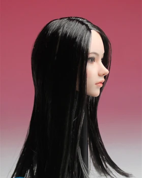 LAOS 1/6 Skaala SUPER DUCK SDH002 pikk sirge must / pruun pikkade lühikesed juuksed mudel 12 