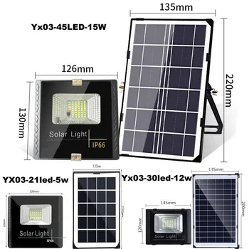 LED Aed Solar LED Tuled Väljas Päikese Lamp on Veekindel ip66 Solar Turvalisus Kerge floodlihgt tähelepanu keskpunktis seperable paneel siseruumides