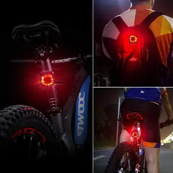LED Jalgratta Tagumine Saba Kerge Laadimine USB Jalgratta Valgust 5-Režiimid Laiendada Valgustus Jalgrattasõidu Ohutus Hoiatus Taskulamp Bike Tarvikud