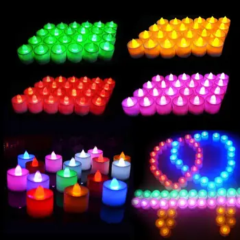 LED Light Küünlad Leibkonna Akutoitega Flameless Küünlad Kiriku Kodu Decoartion Ja Valgustus Pulm Kogumine Sünnipäeva