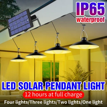 LED Nelja-Pea Päikese Ripats Lamp, 5V Väljas vilkurid, 25W 30W Paneel Rippus Lamp Koos Sise-Telkimis -, Aed-Hoov