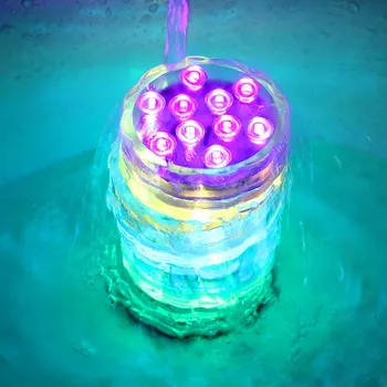 LED Remote Control Sukeldumine Kerge Akvaariumi Lamp RGB Värviline Bassein Kerge Veekindel Nupp Lambi Aku Jõul