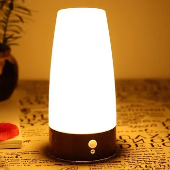 LED Tabel Lamp koos PIR Liikumisandur Akuga Liikumisandur Tabel Öö Valguses E7