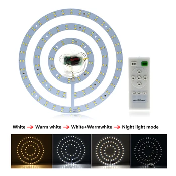 LED Ümar Toru Valgus Topelt Värv Valge / Soe Valge Reguleeritav 18W 24W Lae Lamp 36W Tuled Energiasäästu LED Torud.
