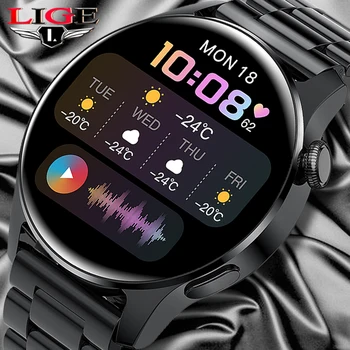 LIGE 2021 Uus Smart Watch Meeste Täielikult Puutetundlik Ekraan Sport Fitness Vaadata IP67, Veekindel Bluetooth Android ja IOS Smartwatch Mehed+kast