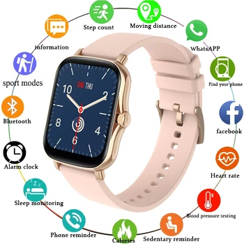 LIGE Uus Täis touch Naine Digital watch veekindel Sport sobib Android, IOS multifunktsionaalne Elektrooniline vaadata Naiste +Kast