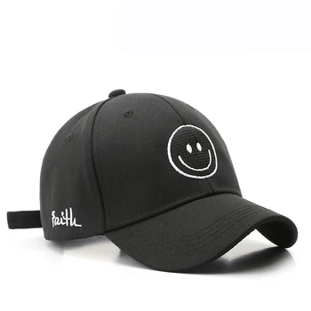 LINJW Suvel Baseball Cap Smiley Tikandid Snapback Mütsid Mehed Naised Lihtne Kapoti Mütsid Mood Hip-Hop ühise Põllumajanduspoliitika Isa Müts