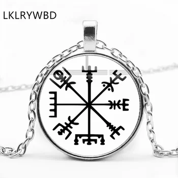 LKLRYWBD /, Retro Viking Ring Custom Personalized Kaelakee, Klaasist Ripats Kaelakee Meeste ja Naiste Ehted 128186