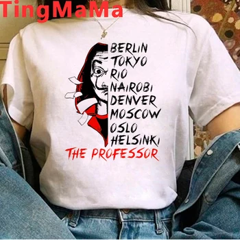 La Casa De Papel Raha Heist Bella Tere Maja Paber tshirt t-särk naiste 2021 riided suvel top esteetiline