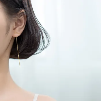 La Monada Rippuvad Rippuvad Kõrvarõngad Naistele Hõbe 925 Tõeline Naine Kaua Korea Tilk Kõrvarõngad Minimalistlik Naiste Ehted Must
